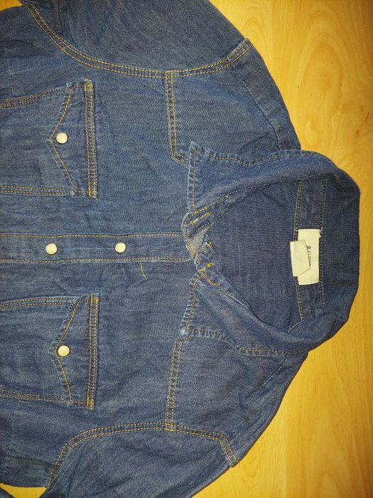 &Shirt | koszula jeansowa dżinsowa denim | guziki | kołnierzyk