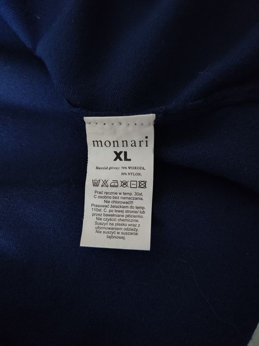 kardigan sweter Monnari granatowy M 38 wiskoza