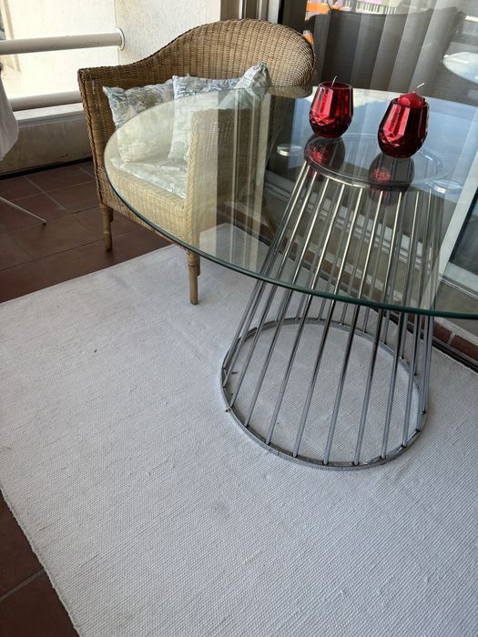 Mesa de vidro de sala jantar