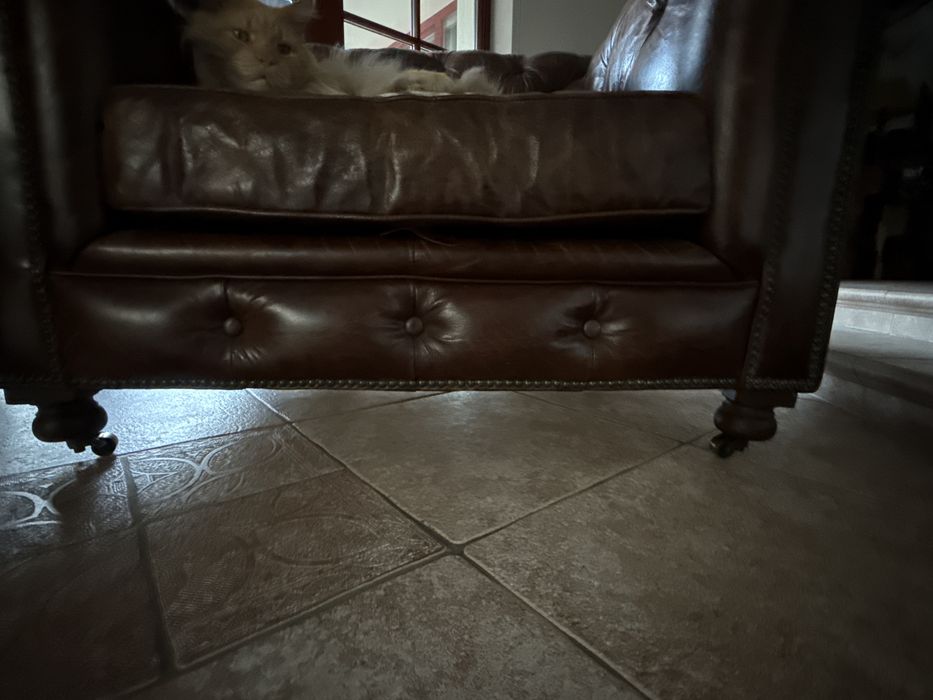 Fotel skorzany chesterfield Almi Decor