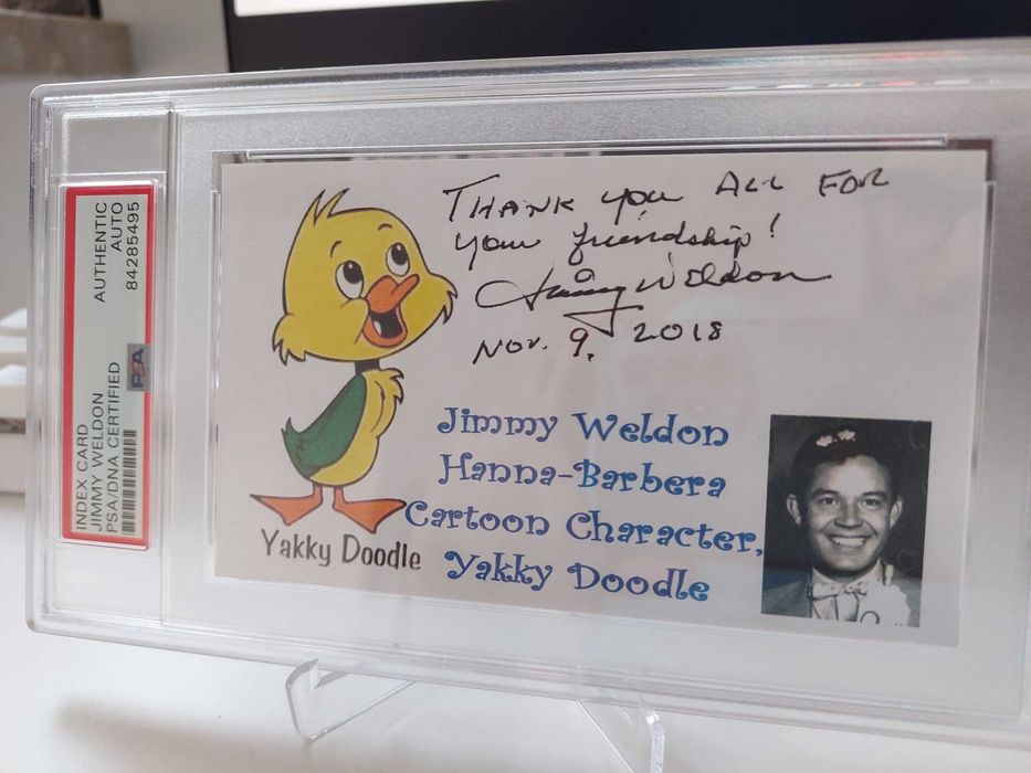 Jimmy Weldon Hanna Barbera Yakky Doodle PSA COA