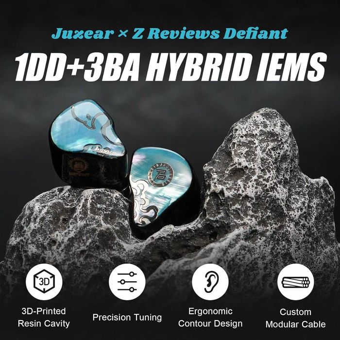 ‼️ Juzear Defiant (Gamefidelity Edition) - гибридные 4х драйверные игровые наушники (1DD+3BA, Hi-Res)