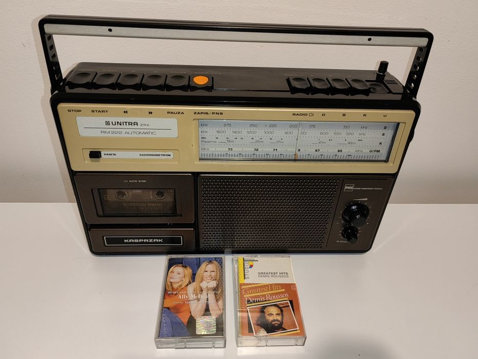 Radiomagnetofon Unitra Kasprzak RM 222 Nowy UKF *Sprawny Kasety PRL Vintage