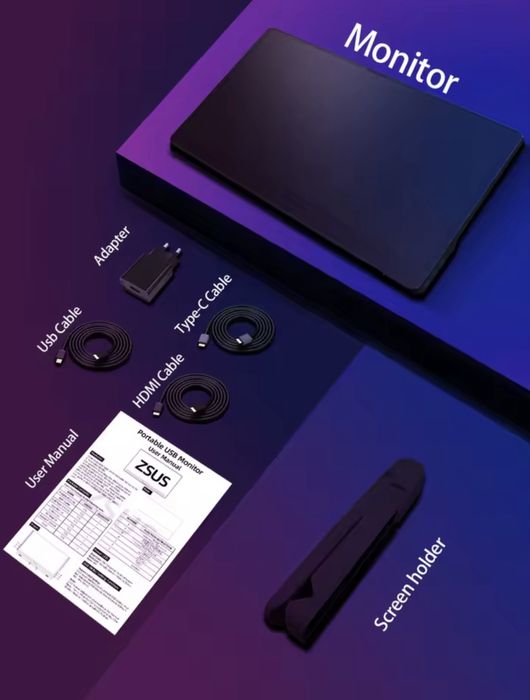 Портативний 14-дюймовий сенсорний дисплей монітор 2К