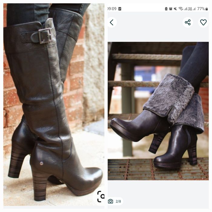 Зимові шкіряні на овчінці високі черевики UGG Savoie р.37,5-38