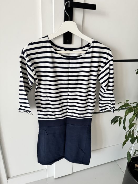 Dopasowana sukienka mini w marynarskim stylu House XS