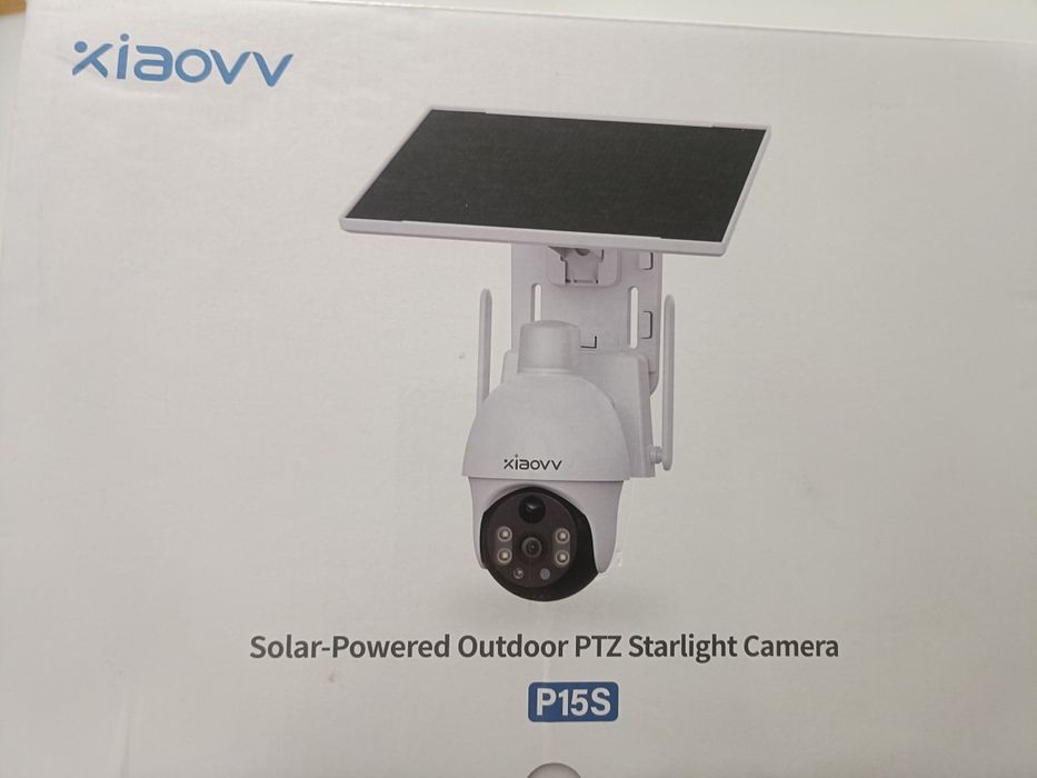 Câmera de exterior com carregamento solar