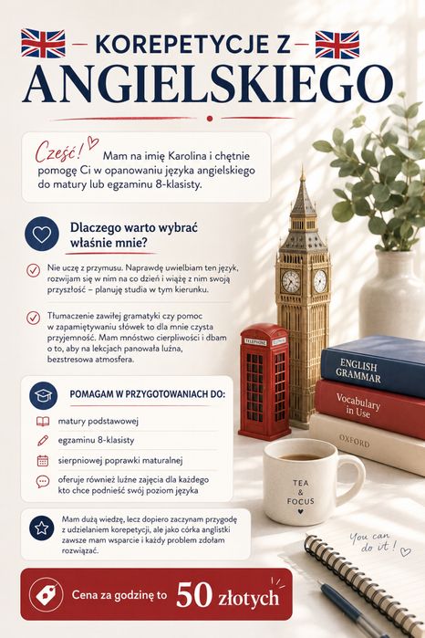 Korepetycje z języka angielskiego