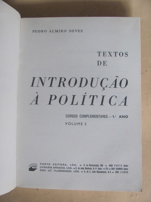 Textos de Introdução à Política de Pedro Almiro Neves