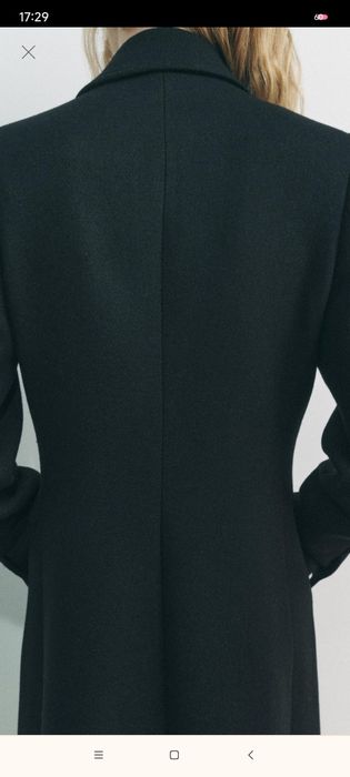 Zara dwurzędowy płaszcz Wełna Rozm.M