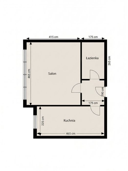 Duża jasna kawalerka 36,7 m² w stanie deweloperskim, Elbląg, Nad Jarem