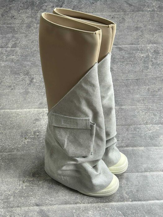 Кеди Rick Owens DRKSHDW Cargo Fetish Sneakers Milk Gray кеды