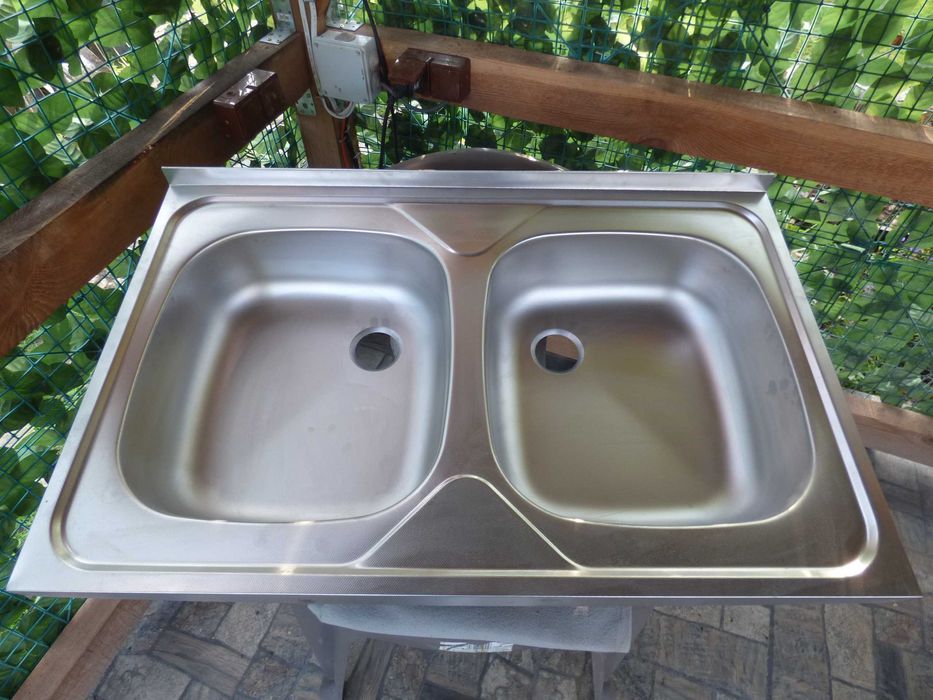 zlewozmywak stalowy nakladany 80x50  decor .nowy, nieużywany + syfon