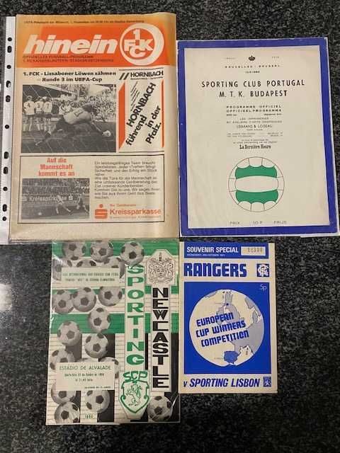 Programas Futebol Vintage Sporting (Anos 60/70) – Jogos Europeus