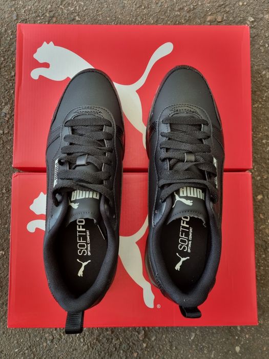 Кросівки чоловічі ПУМА (PUMA R78 SL) чорний шкіра