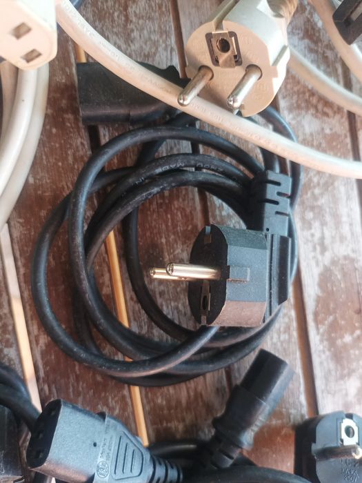 Pack 3 cabos de alimentação de 3 pinos