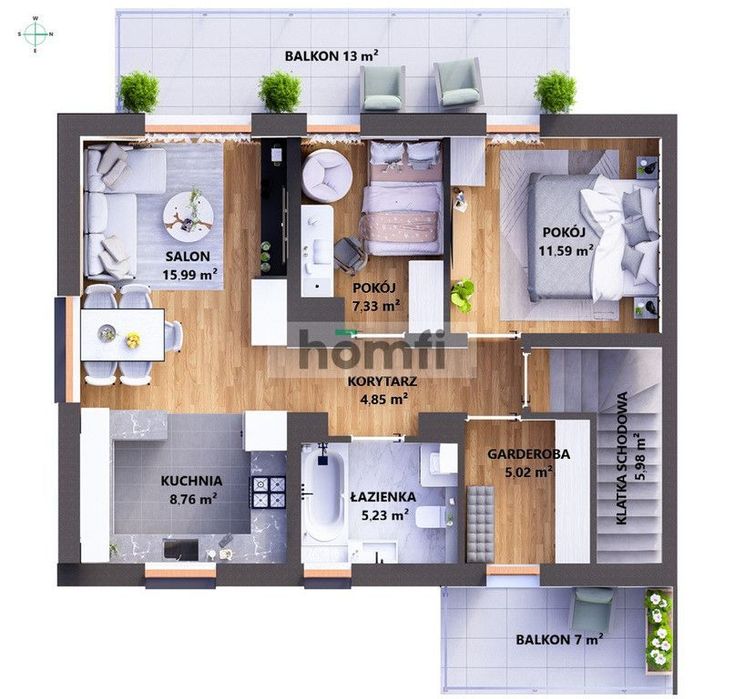 Nowe 60 m² z poddaszem 60 m² | 2 miejsca postojowe