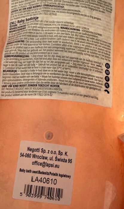 Siedzisko do wanienki