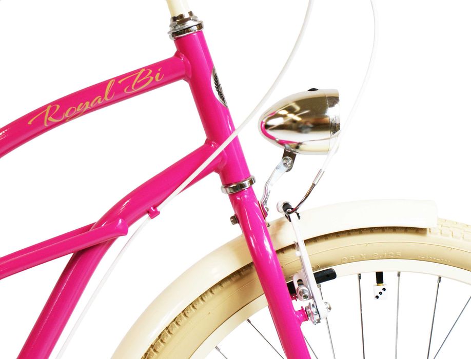 Rower miejski beach Cruiser RoyalBi RASPBERRY damka damski 26 / 28