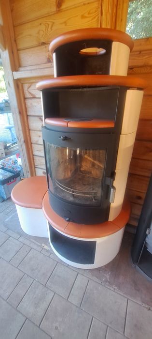 Piec kominkowy kominek koza 9 KW z kaflami