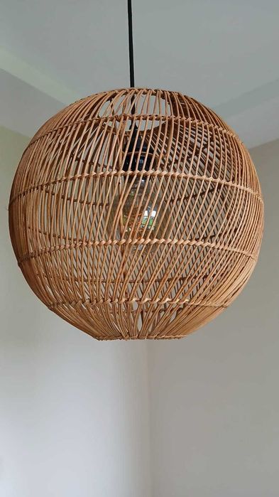 Lampa wisząca ratanowa
