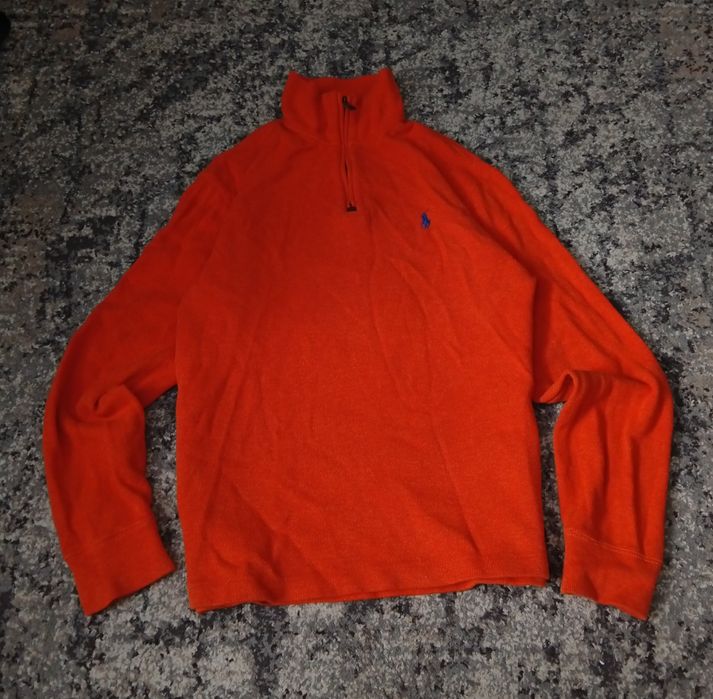 polo ralph lauren 1/3 zip в яскравому кольорі