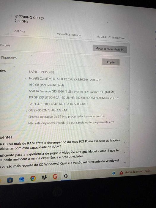 hp pavilion como novo