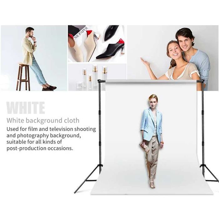 Fundo Fotográfico Profissional 4x3m Verde Chroma / Preto / Branco NOVO