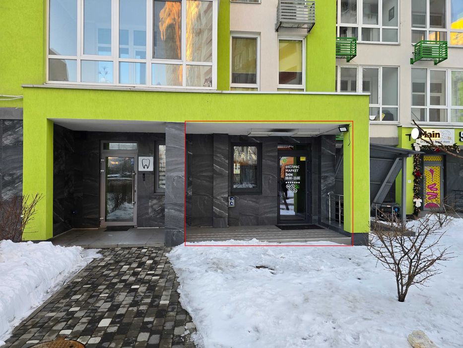 Оренда торгового фасадного приміщення 1 поверх 89м2 ЖК Нивки Парк