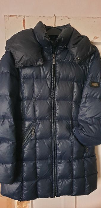 Пуховик Eddie Pen, розмір 42, довж 77; Зимова куртка/плащ Zara, L, 80