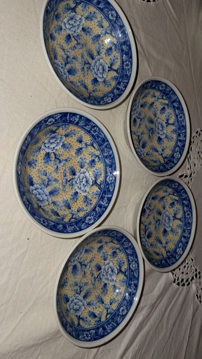 Malgas azuis  estilo chines