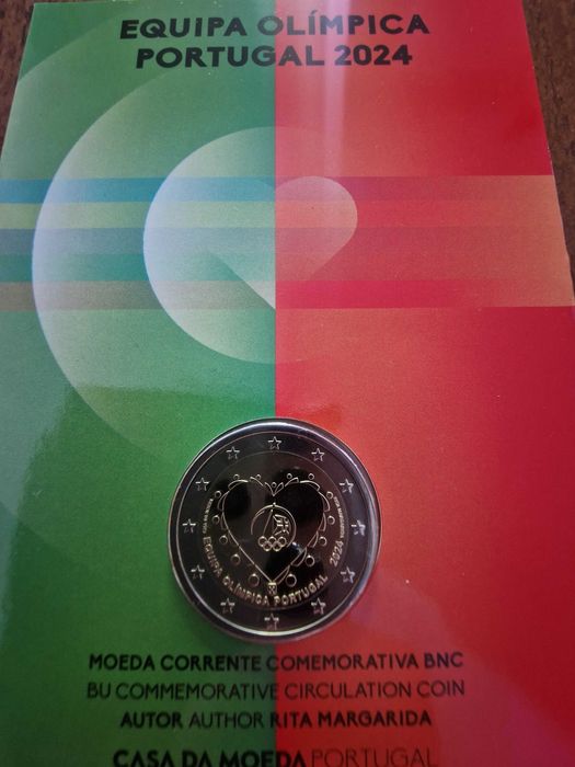 Conjunto Moeda Equipa Olímpica Portugal 2024 (UNC, BNC e Proof)