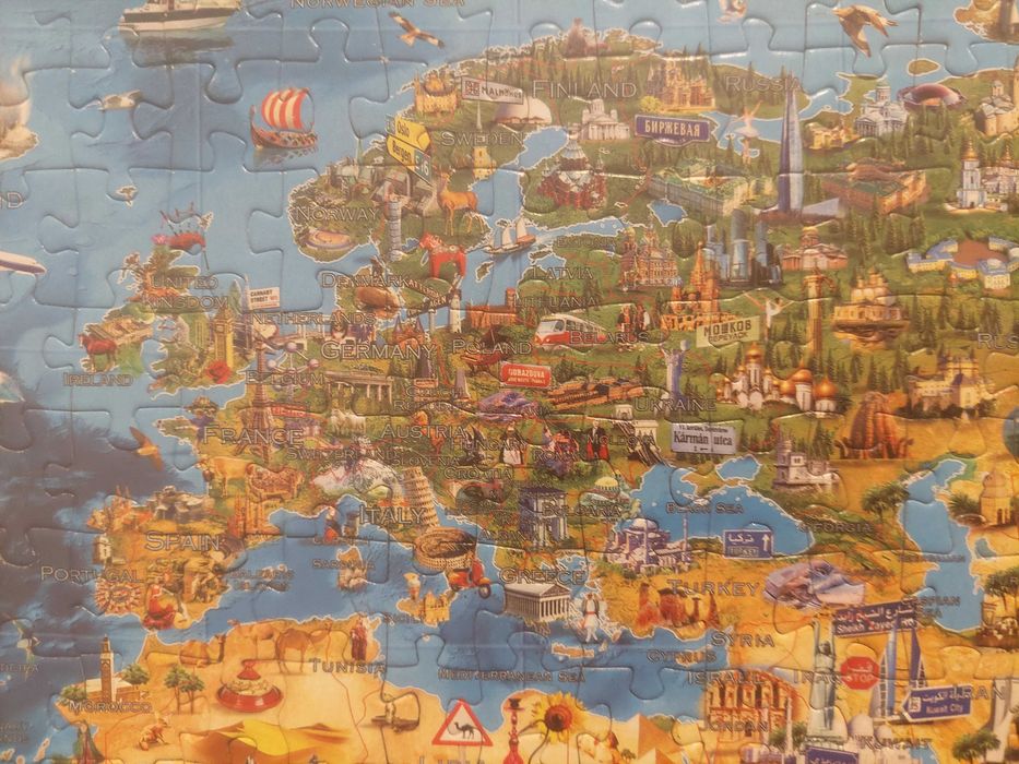 Quadro Puzzle com moldura 70x50cm