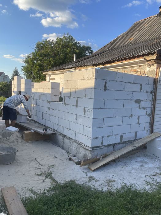 Демонтажні роботи, Кладка газоблоку та цегли