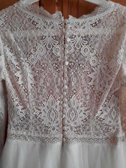 śliczna suknia ślubna - styl boho/rustykalny