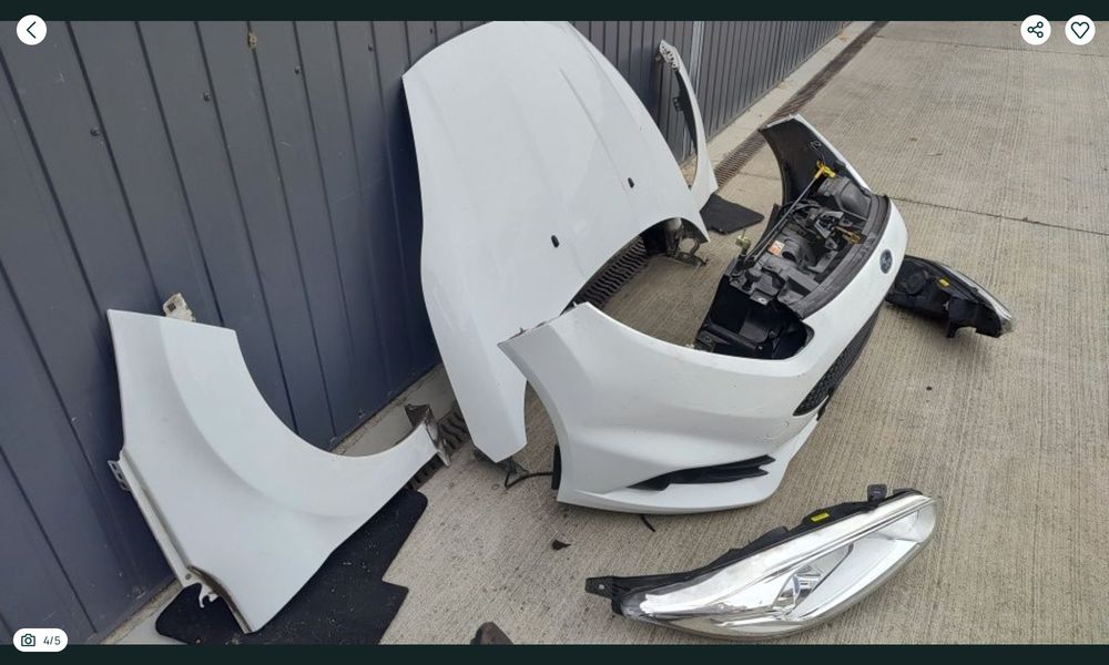 Ford Fiesta St mk7 lift maska zderzak pas przód komplet bialy lub czarny metalik Dc