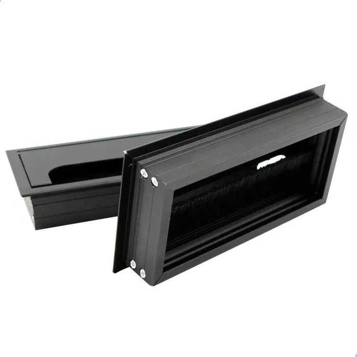 Przepust kablowy, kanał na biurko, 4 sztuki, 160 mm x 80 mm