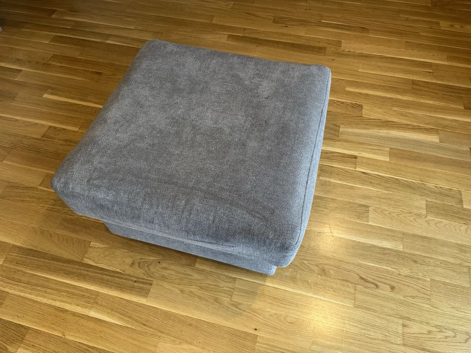 Szara pufa duza bez schowka
