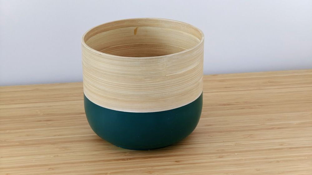 IVYLINE bambusowa zielona / morski doniczka / osłonka średnica 19 cm