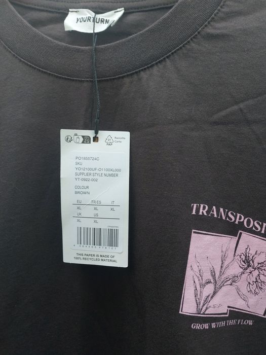 T -shirt  męski brązowy Xl