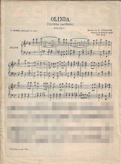 PIANO: Par de Partituras Raras de Jazz (1923) – Harry Kosarin's Jazz Band / Lucio Chameck