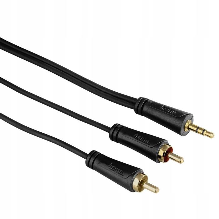 Kabel Hama minijack (3,5 mm) - 2x RCA (cinch) 1,5 m techline