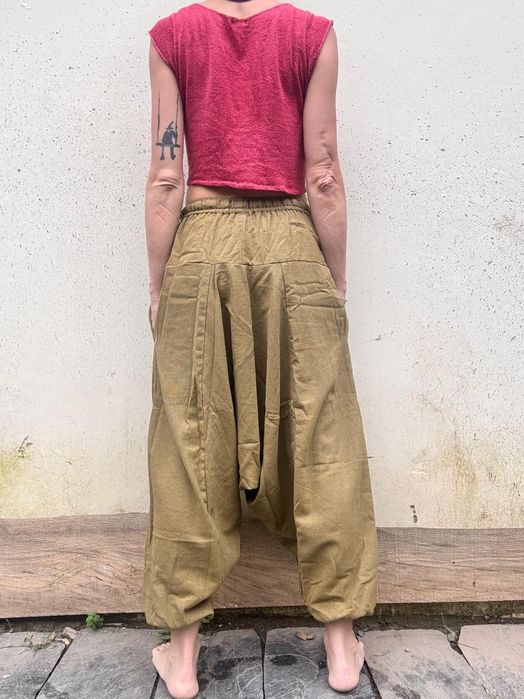 Szarawary bawełniane khaki