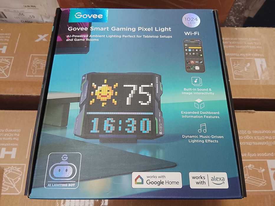 Painel de Luz Govee Pixel Light 32x32 RGBIC WiFi Alexa IA Gaming