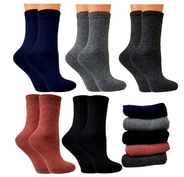 3 pary ciepłych skarpet damskich WEŁNA ANGORA