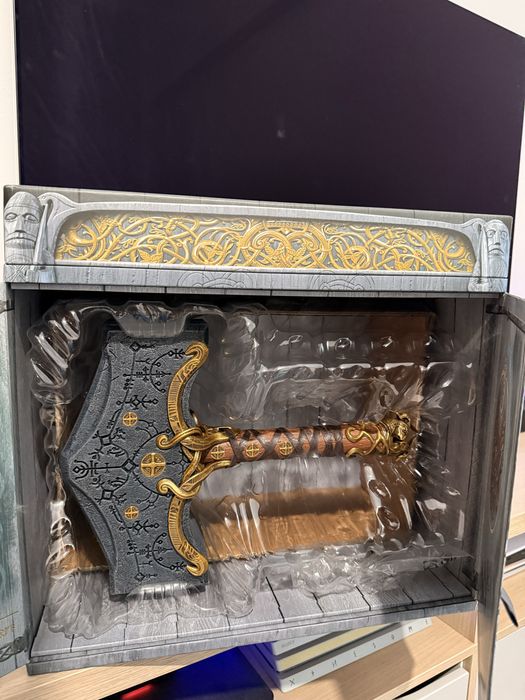 Mjölnir God of War Ragnarök (NOVO + Caixa Original) – Edição Colecionador