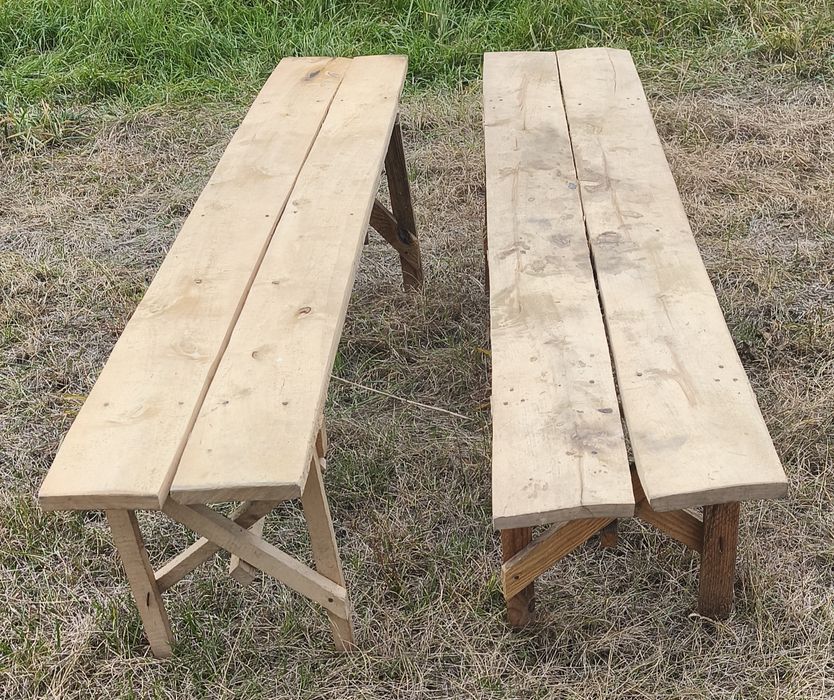 Ławki kozłowe ogniskowe np. na ognisko lub do ogrodu