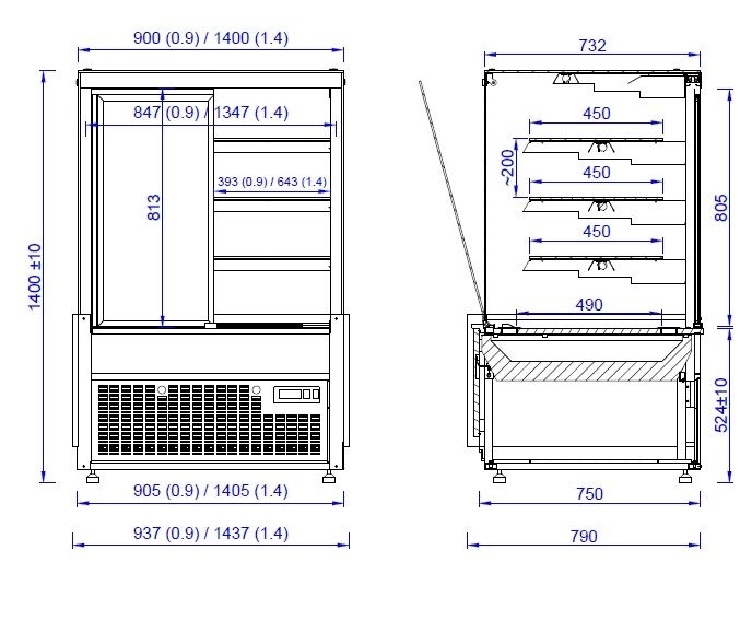 Lada Witryna Cukiernicza ARIA 1,4  Chłodnicza - od Ręki