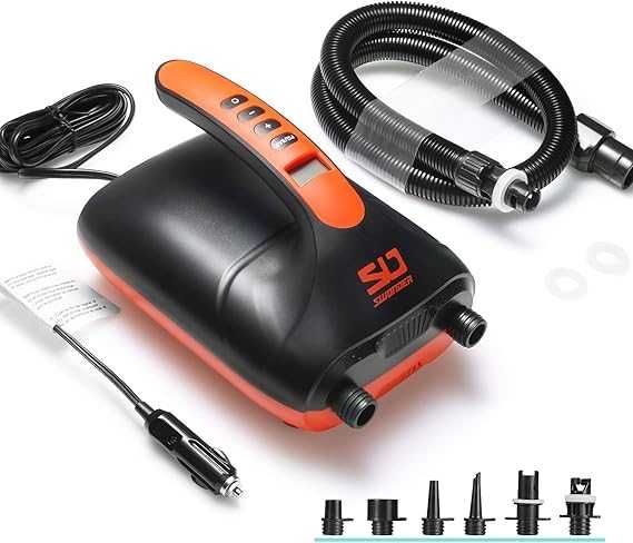 Elektryczna Pompka Samochodowa na Camping SUP Swonder 20 PSI 6Końcówek