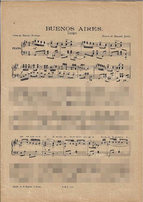 PIANO: 2 Partituras Antigas de Tango - Osvaldo Fresedo e Manuel Jovés - Edições Raras da Casa Di Franco (São Paulo) e Carlos Gomes (Rio)